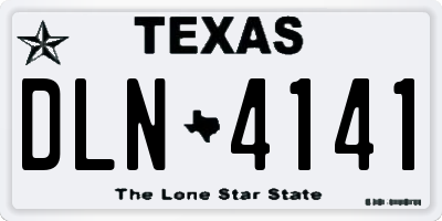 TX license plate DLN4141