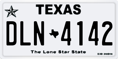 TX license plate DLN4142