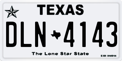 TX license plate DLN4143