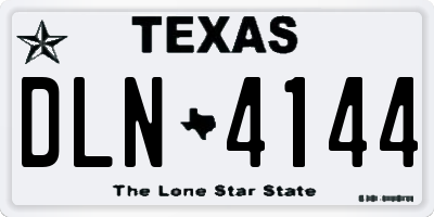 TX license plate DLN4144