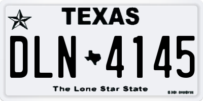 TX license plate DLN4145