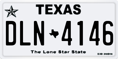 TX license plate DLN4146