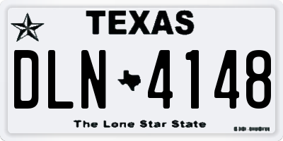 TX license plate DLN4148