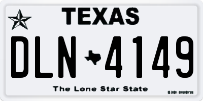 TX license plate DLN4149