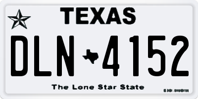 TX license plate DLN4152