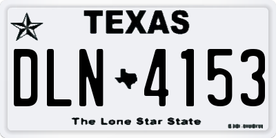 TX license plate DLN4153