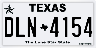 TX license plate DLN4154