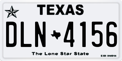 TX license plate DLN4156