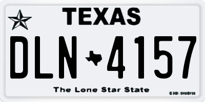 TX license plate DLN4157