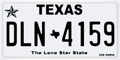 TX license plate DLN4159
