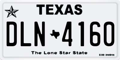 TX license plate DLN4160