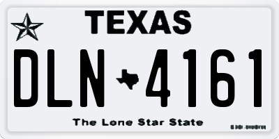 TX license plate DLN4161