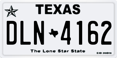 TX license plate DLN4162