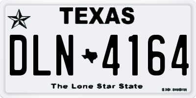 TX license plate DLN4164