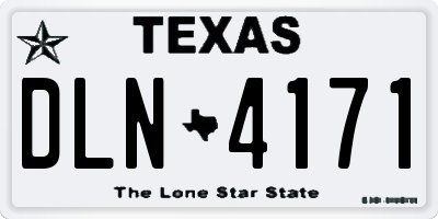 TX license plate DLN4171