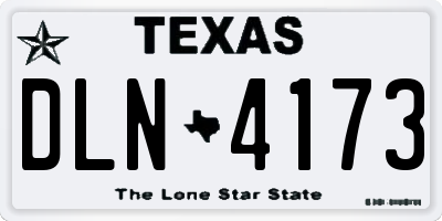 TX license plate DLN4173