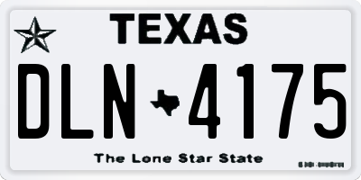 TX license plate DLN4175