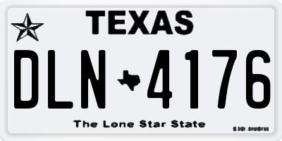 TX license plate DLN4176