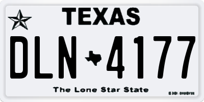 TX license plate DLN4177