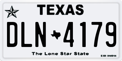 TX license plate DLN4179
