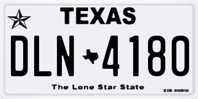 TX license plate DLN4180