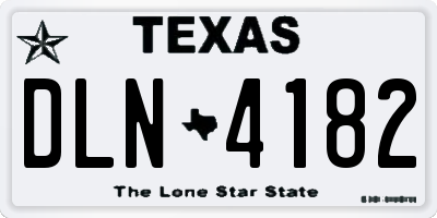 TX license plate DLN4182