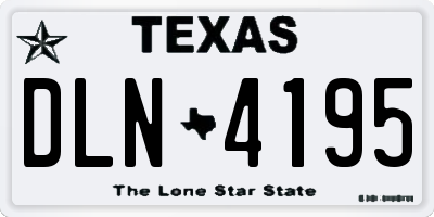 TX license plate DLN4195