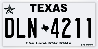 TX license plate DLN4211