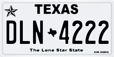 TX license plate DLN4222