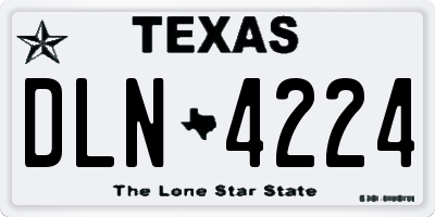 TX license plate DLN4224