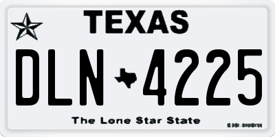 TX license plate DLN4225