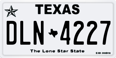 TX license plate DLN4227