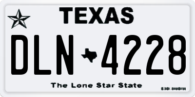 TX license plate DLN4228