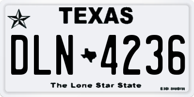 TX license plate DLN4236