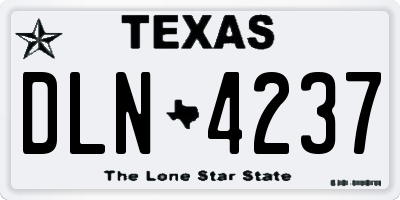 TX license plate DLN4237
