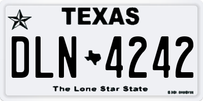 TX license plate DLN4242