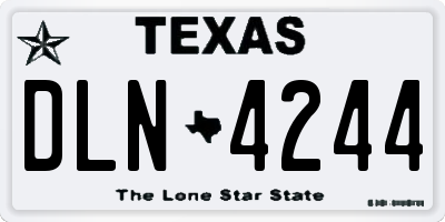 TX license plate DLN4244