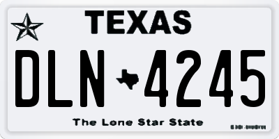 TX license plate DLN4245
