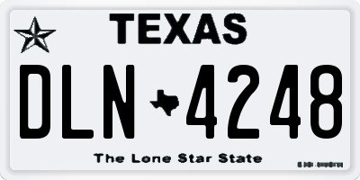 TX license plate DLN4248