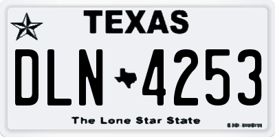 TX license plate DLN4253