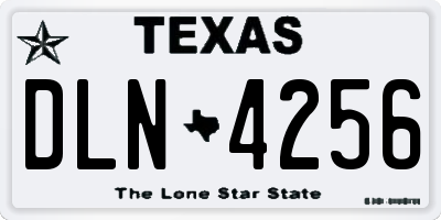 TX license plate DLN4256