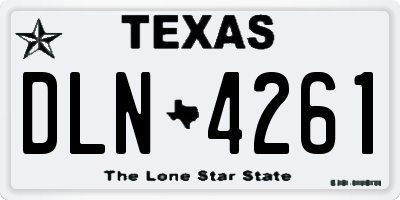 TX license plate DLN4261