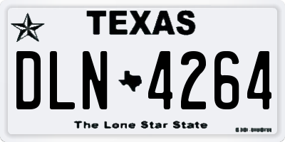 TX license plate DLN4264