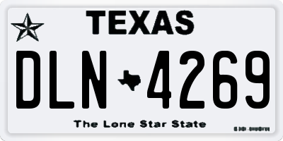 TX license plate DLN4269