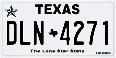 TX license plate DLN4271