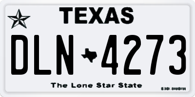 TX license plate DLN4273