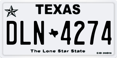 TX license plate DLN4274