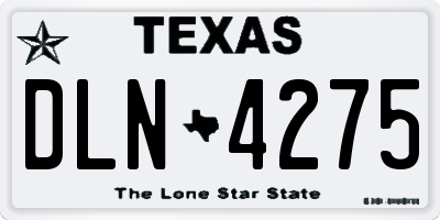 TX license plate DLN4275
