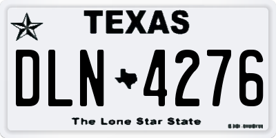 TX license plate DLN4276
