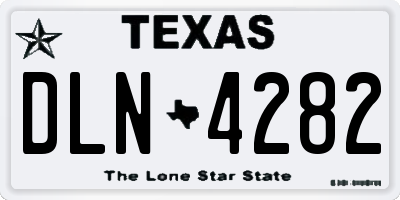 TX license plate DLN4282